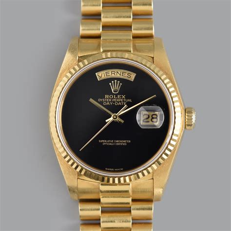 rolex oyster perpetual day date ref.18038 onyx black dial|rolex 18038 price.